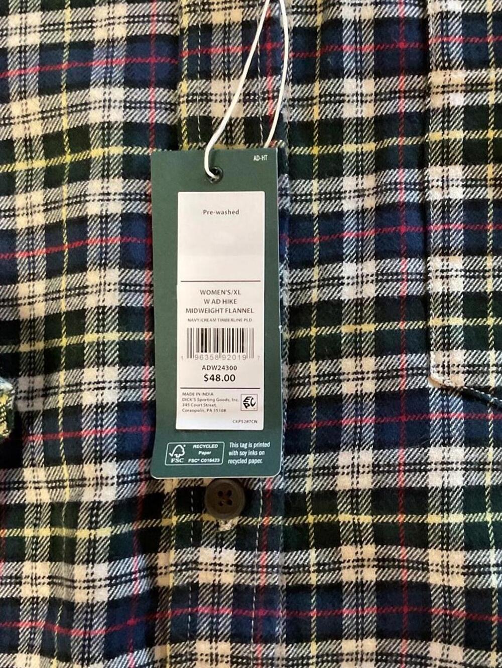 NWT Alpine Design women's flannel shirt. Size XL - Picture 4 of 5